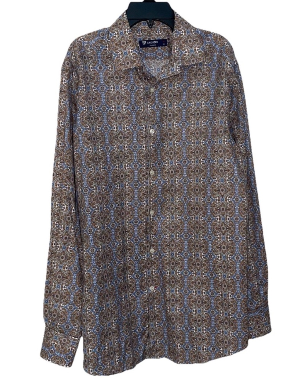 Cremieux Men's Medium Button Down Shirt Silky 100% Cotton - Designer